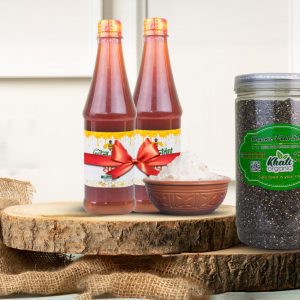 চিয়া সীড,লিচু ফুলের মধু ও পিঙ্ক সল্ট কম্বো